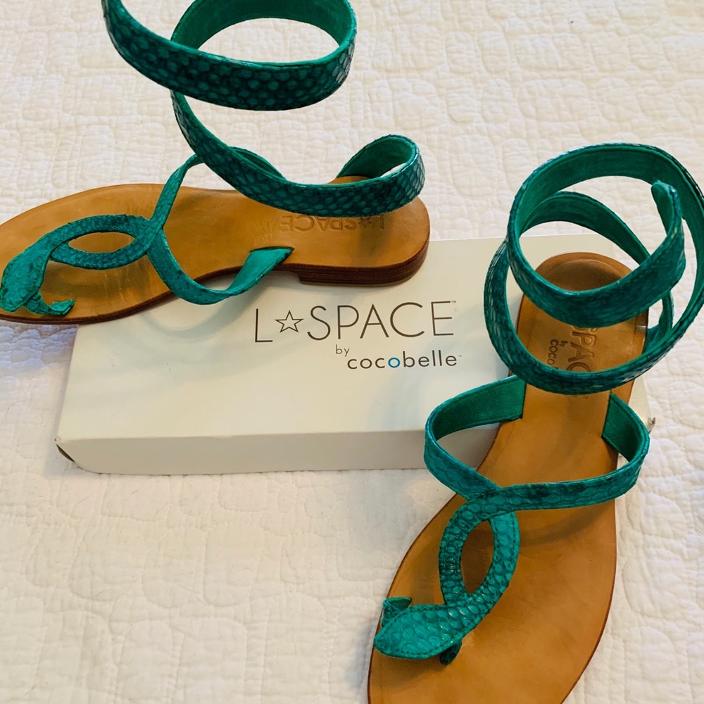 L-Space Snake print sandals